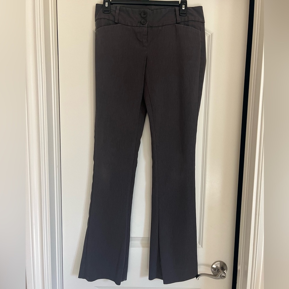 The Limited boot cut dress slacks (brown with black pin stripe)